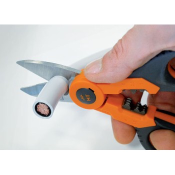 F40, Forbice Professionale con Crimpatore Incorporato